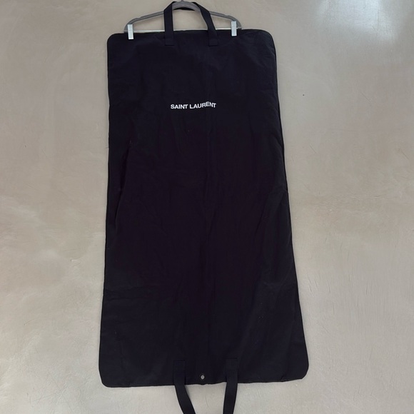 Yves Saint Laurent Handbags - Yves Saint Laurent Long Garment Bag, Full Zip, Two Handles, Black w/ White Logo